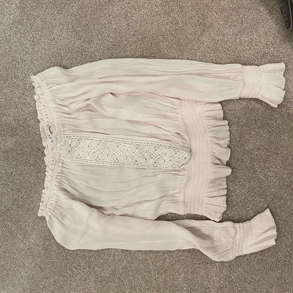 White off shoulder shirt